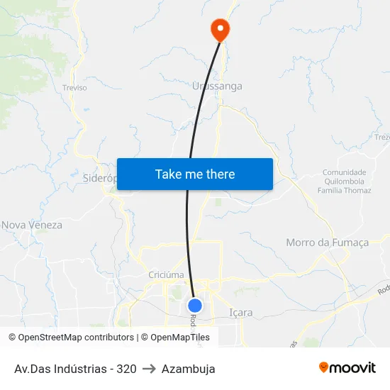 Av.Das Indústrias - 320 to Azambuja map