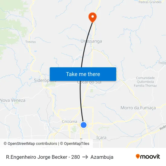 R.Engenheiro Jorge Becker - 280 to Azambuja map