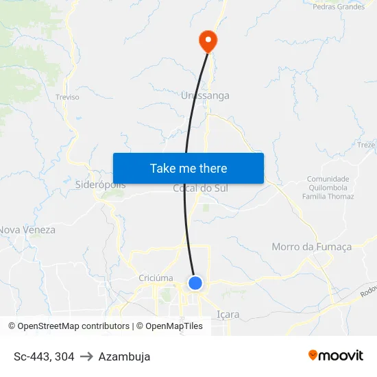 Sc-443, 304 to Azambuja map