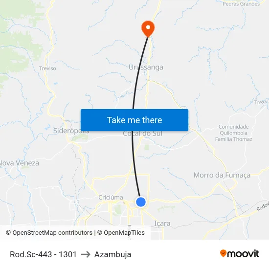 Rod.Sc-443 - 1301 to Azambuja map