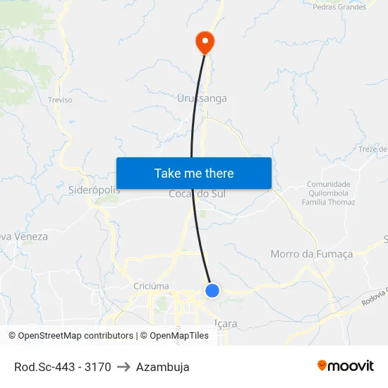 Rod.Sc-443 - 3170 to Azambuja map