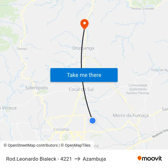 Rod.Leonardo Bialeck - 4221 to Azambuja map