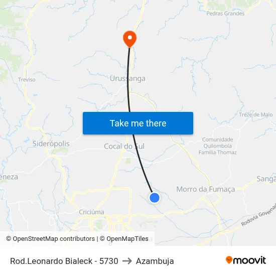 Rod.Leonardo Bialeck - 5730 to Azambuja map