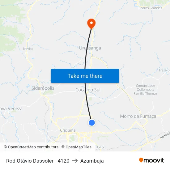 Rod.Otávio Dassoler - 4120 to Azambuja map