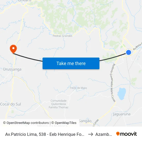 Av.Patrício Lima, 538 - Eeb Henrique Fontes to Azambuja map