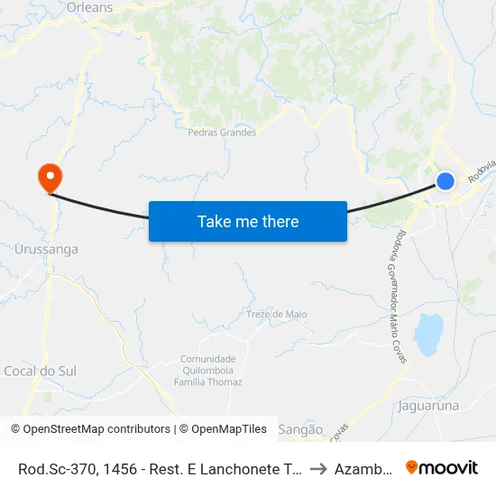 Rod.Sc-370, 1456 - Rest. E Lanchonete Trevo to Azambuja map