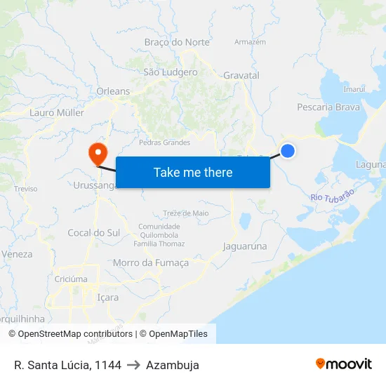 R. Santa Lúcia, 1144 to Azambuja map