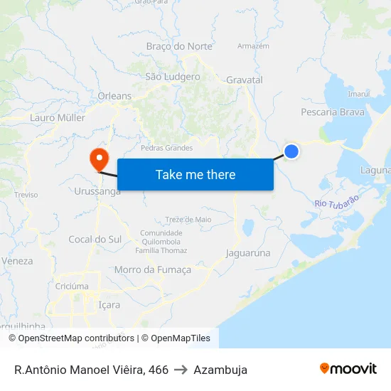 R.Antônio Manoel Viêira, 466 to Azambuja map