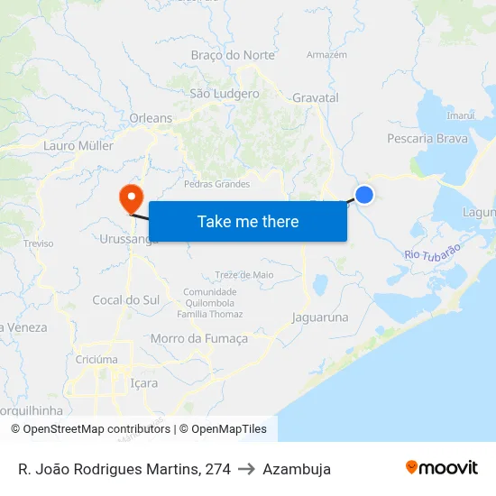 R. João Rodrigues Martins, 274 to Azambuja map