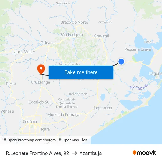 R.Leonete Frontino Alves, 92 to Azambuja map