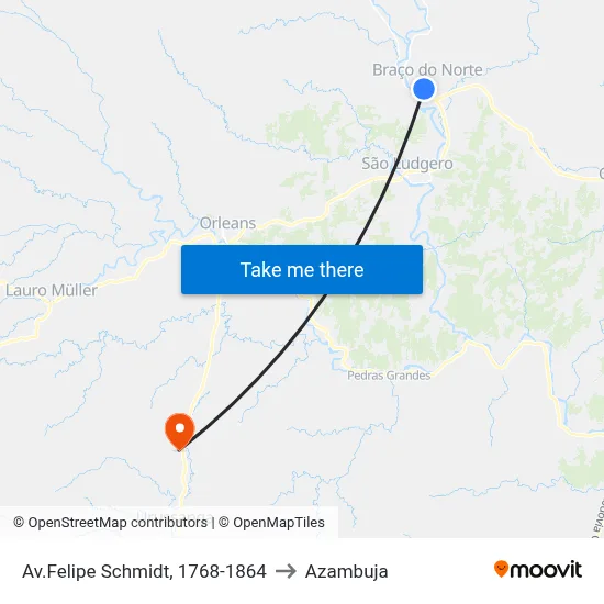 Av.Felipe Schmidt, 1768-1864 to Azambuja map
