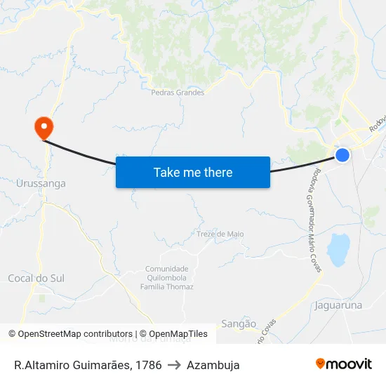 R.Altamiro Guimarães, 1786 to Azambuja map