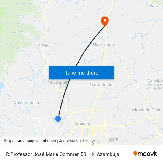 R.Professor José Maria Sommer, 53 to Azambuja map
