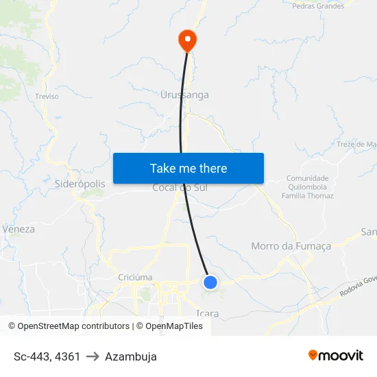 Sc-443, 4361 to Azambuja map