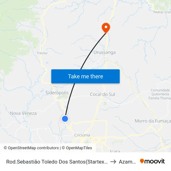 Rod.Sebastião Toledo Dos Santos(Startex Confecções) to Azambuja map