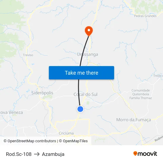Rod.Sc-108 to Azambuja map