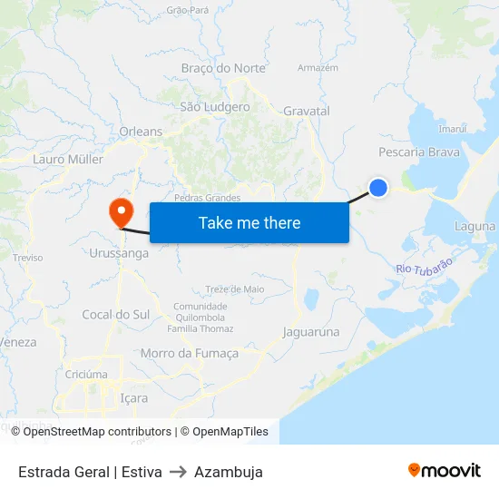 Estrada Geral | Estiva to Azambuja map