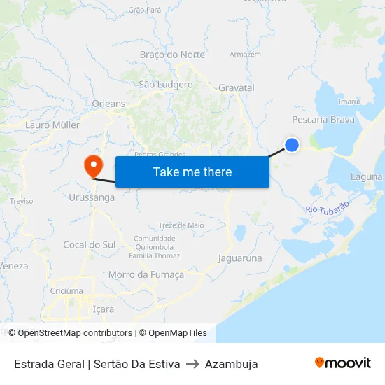 Estrada Geral | Sertão Da Estiva to Azambuja map