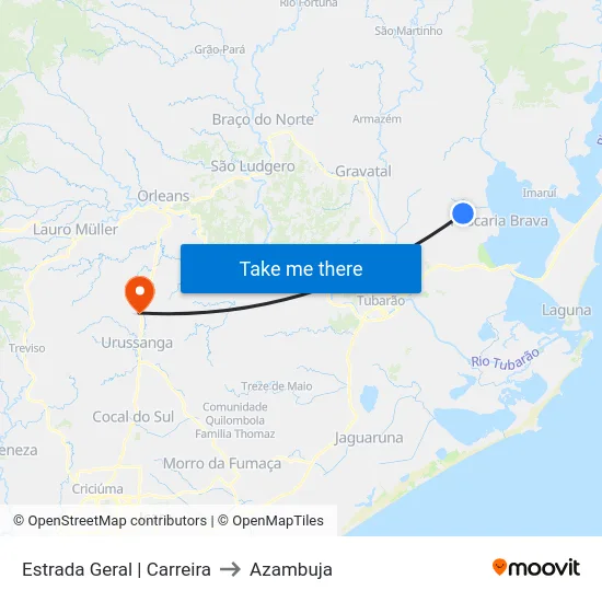 Estrada Geral | Carreira to Azambuja map