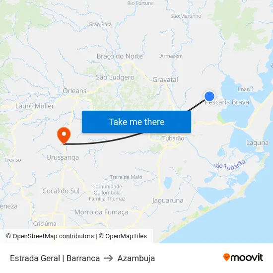 Estrada Geral | Barranca to Azambuja map
