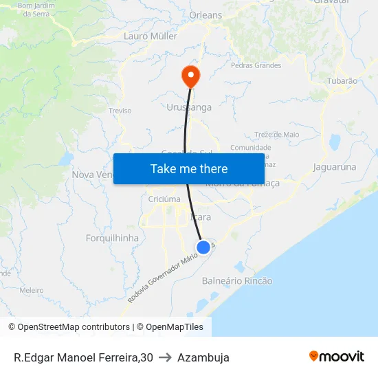 R.Edgar Manoel Ferreira,30 to Azambuja map