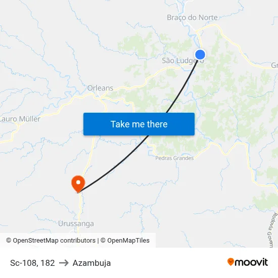 Sc-108, 182 to Azambuja map