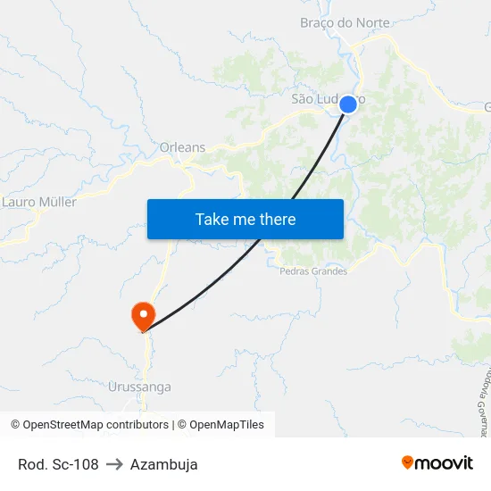 Rod. Sc-108 to Azambuja map