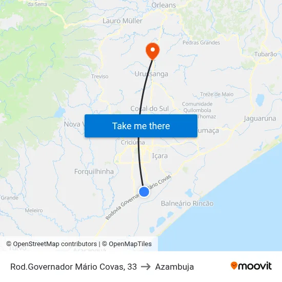 Rod.Governador Mário Covas, 33 to Azambuja map