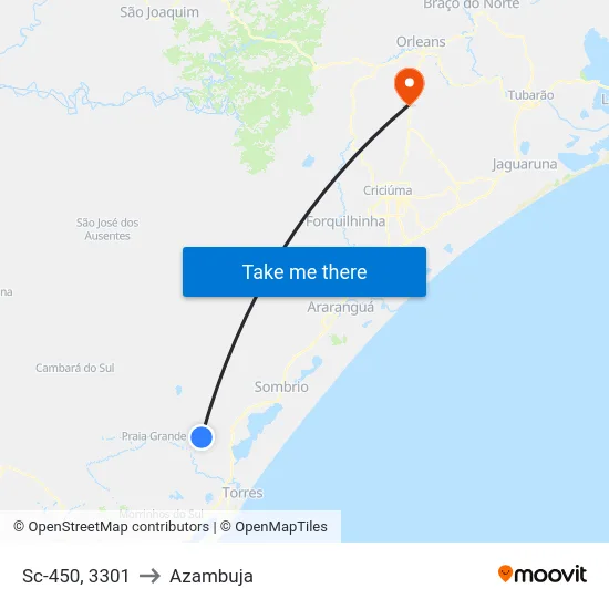 Sc-450, 3301 to Azambuja map