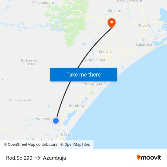 Rod.Sc-290 to Azambuja map