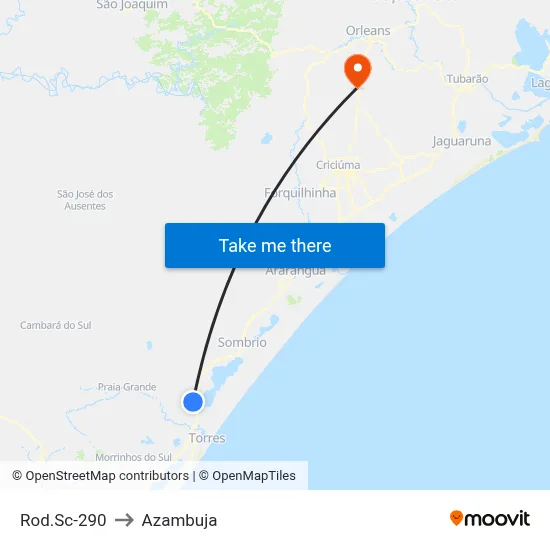Rod.Sc-290 to Azambuja map