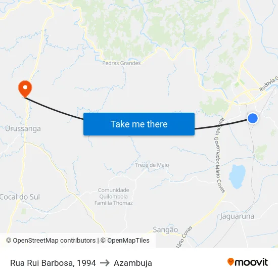 Rua Rui Barbosa, 1994 to Azambuja map