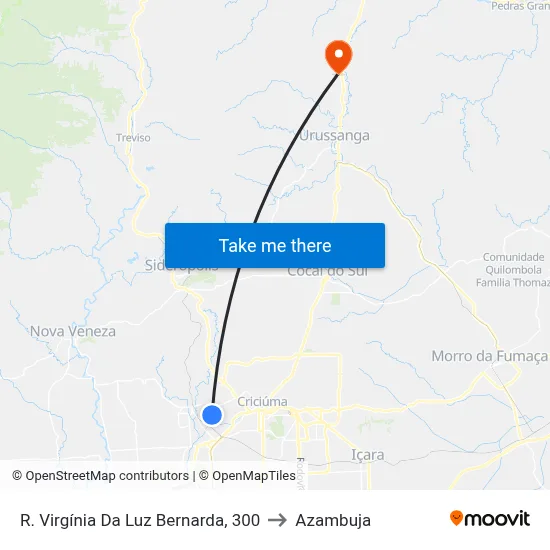 R. Virgínia Da Luz Bernarda, 300 to Azambuja map