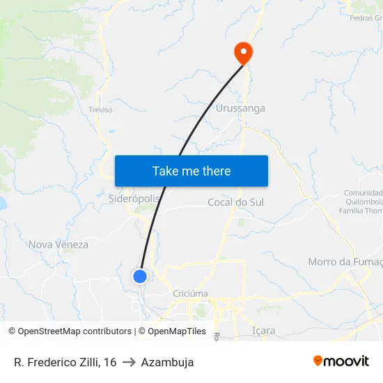 R. Frederico Zilli, 16 to Azambuja map