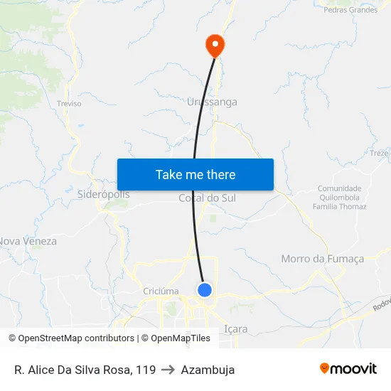 R. Alice Da Silva Rosa, 119 to Azambuja map