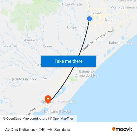 Av.Dos Italianos - 240 to Sombrio map
