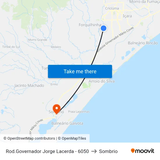 Rod.Governador Jorge Lacerda - 6050 to Sombrio map