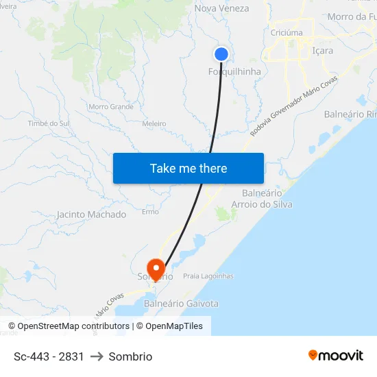 Sc-443 - 2831 to Sombrio map
