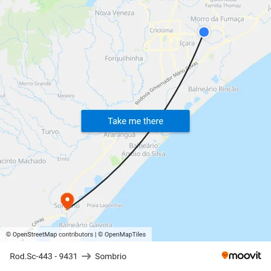 Rod.Sc-443 - 9431 to Sombrio map