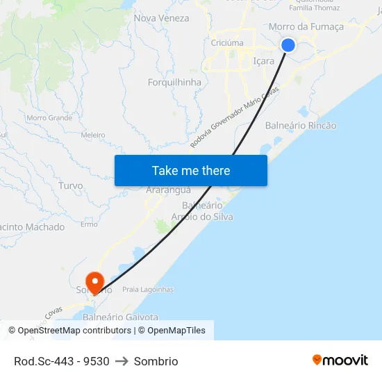 Rod.Sc-443 - 9530 to Sombrio map