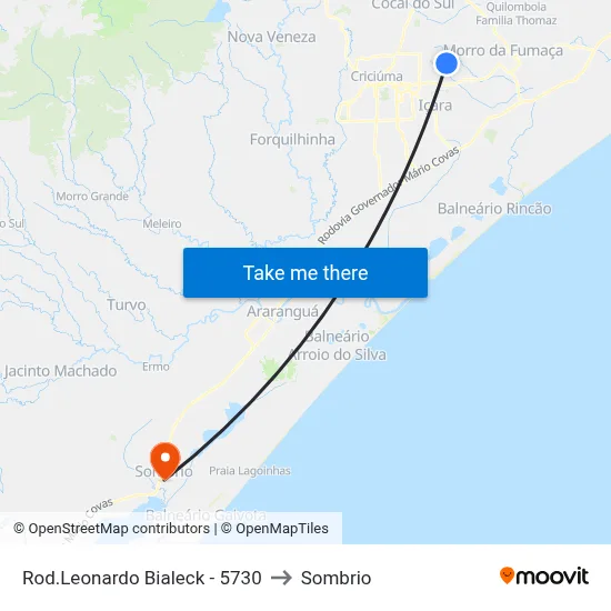 Rod.Leonardo Bialeck - 5730 to Sombrio map