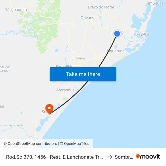 Rod.Sc-370, 1456 - Rest. E Lanchonete Trevo to Sombrio map