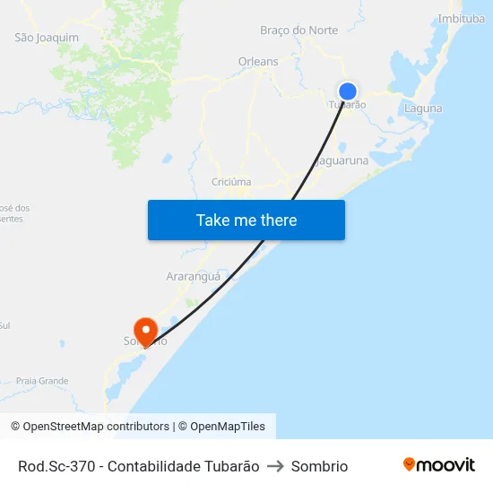 Rod.Sc-370 - Contabilidade Tubarão to Sombrio map
