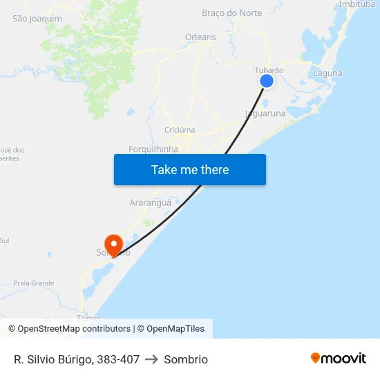 R. Silvio Búrigo, 383-407 to Sombrio map