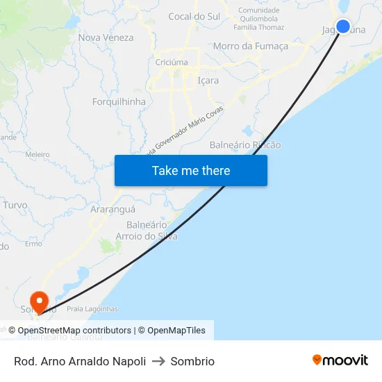 Rod. Arno Arnaldo Napoli to Sombrio map