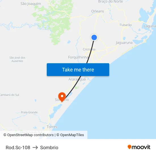 Rod.Sc-108 to Sombrio map