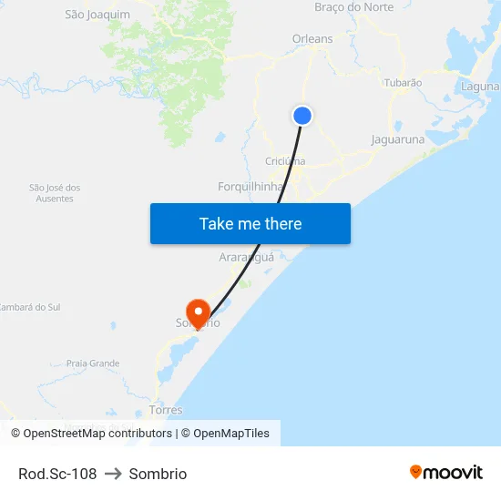 Rod.Sc-108 to Sombrio map