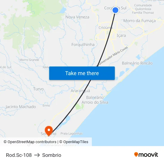 Rod.Sc-108 to Sombrio map