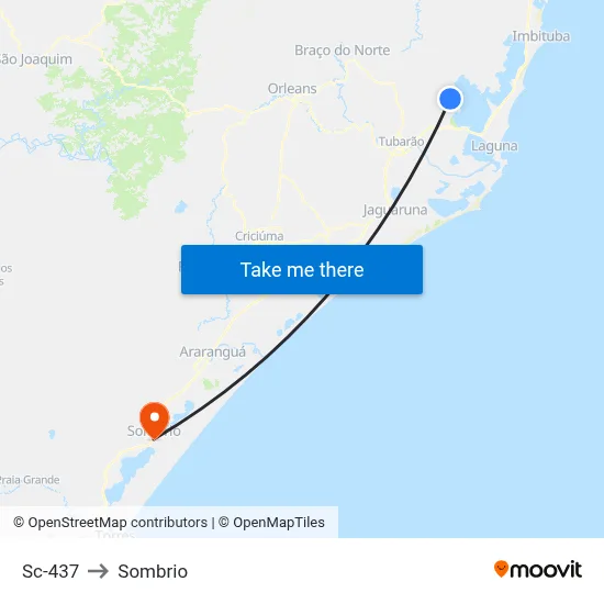Sc-437 to Sombrio map