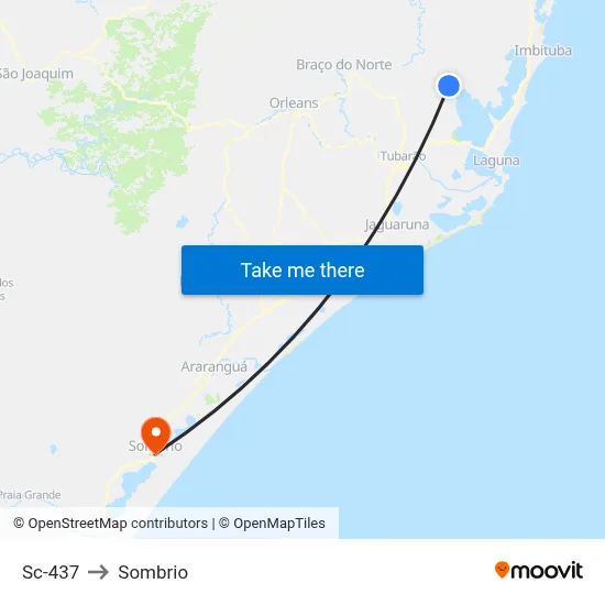 Sc-437 to Sombrio map